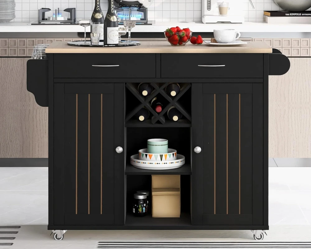 kitchen island carts with wheels