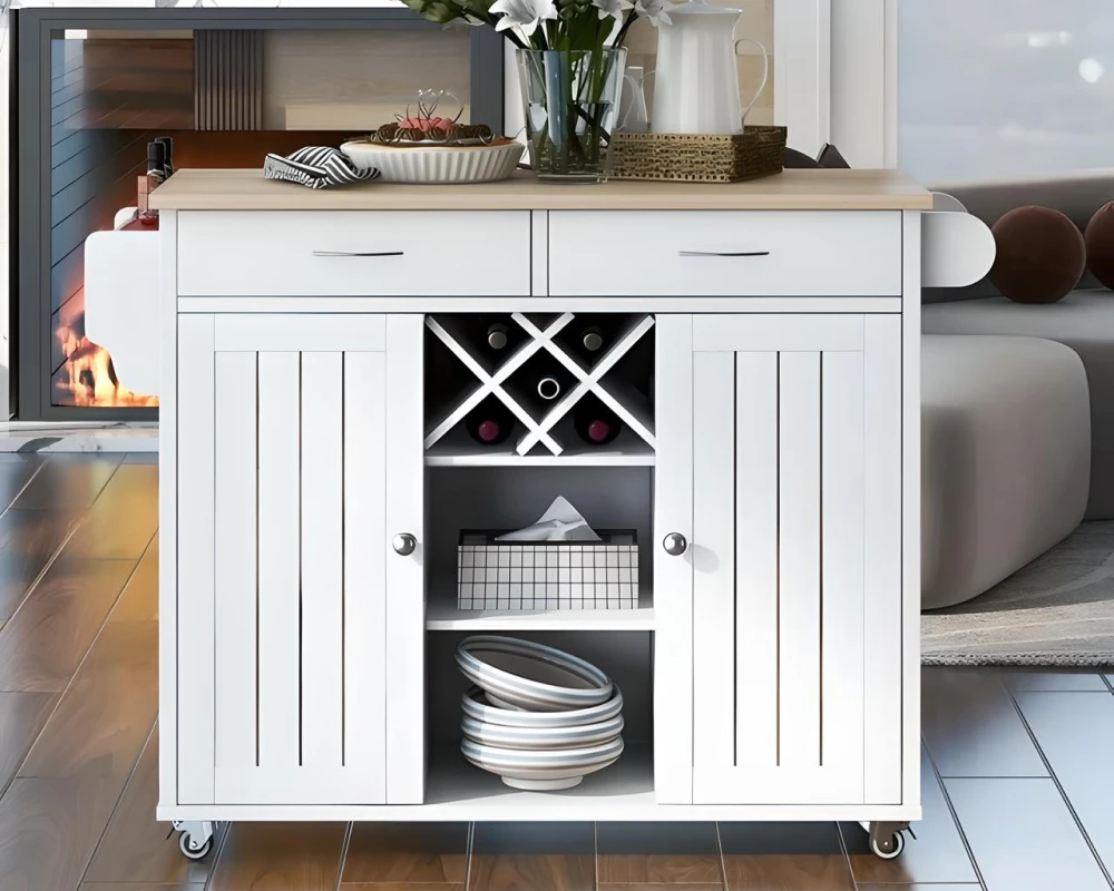 wheeled kitchen island