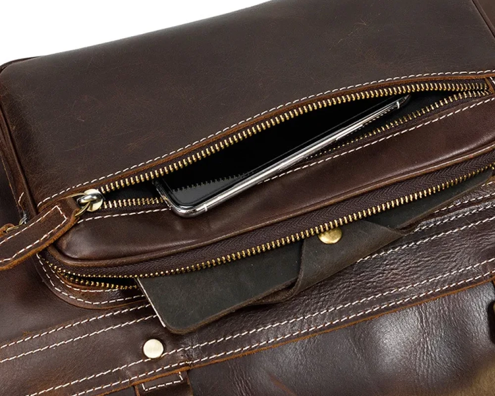 leather carry on bag with wheels